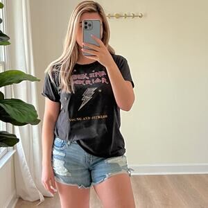 Vintage Havana Distressed Band Tee Graphic Shirt Small Coachella Festival